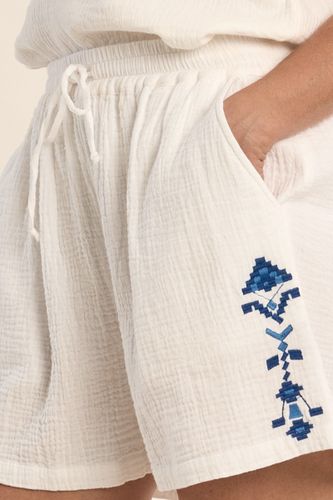 Short brodé, en gaze de coton - MOLLY BRACKEN - Modalova