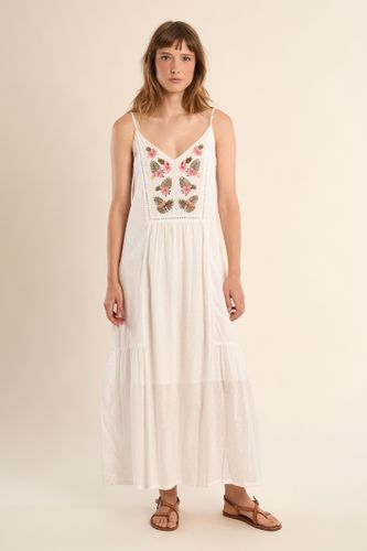 Robe longue en coton, brodée - Molly Bracken - Modalova
