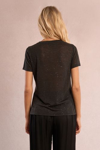 T-shirt pailleté en semi-transparence - Molly Bracken - Modalova