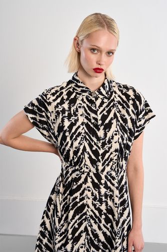 Robe mini à imprimé noir - LILI SIDONIO - Modalova