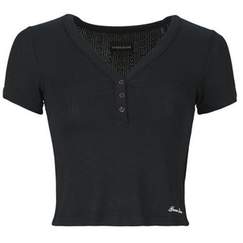 T-shirt GJ POINTELLE SS HENLEY - Guess - Modalova
