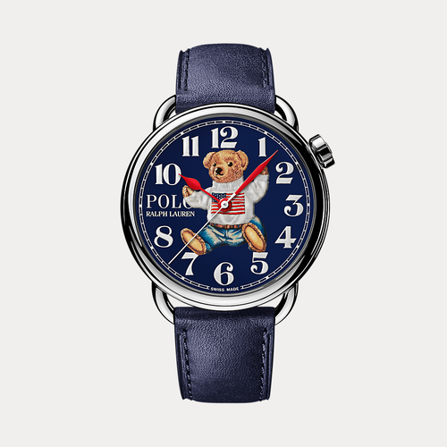 Montre acier Sitting Polo Bear 42 MM - Polo Ralph Lauren - Modalova