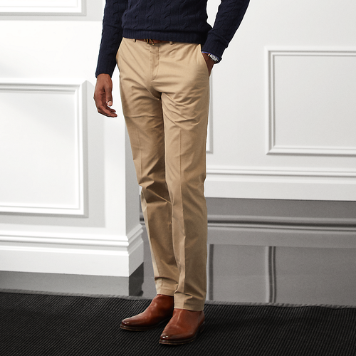 Pantalon chino stretch droit - Purple Label - Modalova