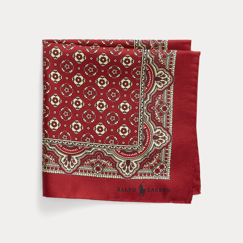 Pochette à motifs en sergé de soie - Polo Ralph Lauren - Modalova