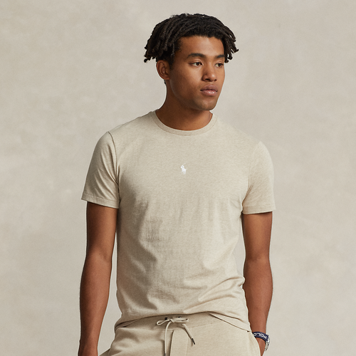T-shirt ajusté à col rond en jersey - Polo Ralph Lauren - Modalova
