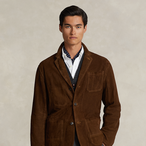 Veste utilitaire en daim - Polo Ralph Lauren - Modalova