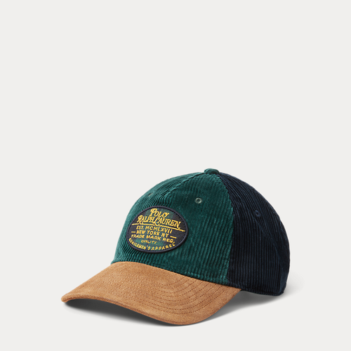 Casquette en velours côtelé visière daim - Polo Ralph Lauren - Modalova