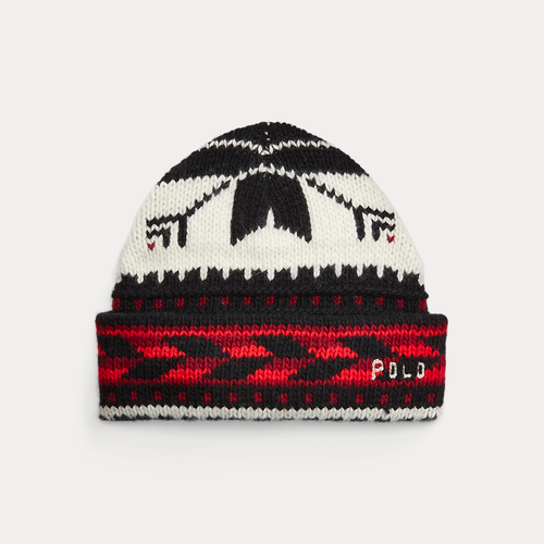 Bonnet à motif flocon de neige en laine - Polo Ralph Lauren - Modalova