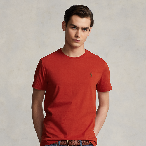 T-shirt ajusté à col rond en jersey - Polo Ralph Lauren - Modalova