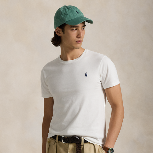 T-shirt ajusté à col rond en jersey - Polo Ralph Lauren - Modalova
