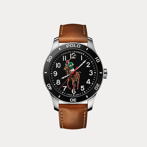 Montre Polo à cadran noir - Polo Ralph Lauren - Modalova