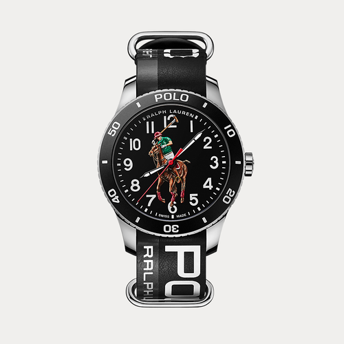 Montre Polo à cadran noir - Polo Ralph Lauren - Modalova