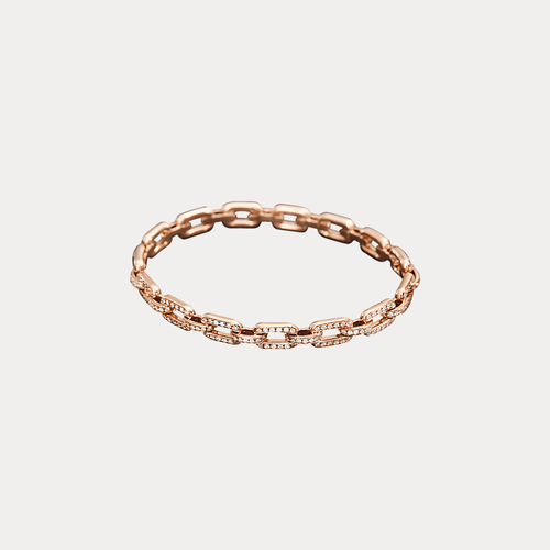 Petit bracelet jonc en or rose pavé - Ralph Lauren - Modalova