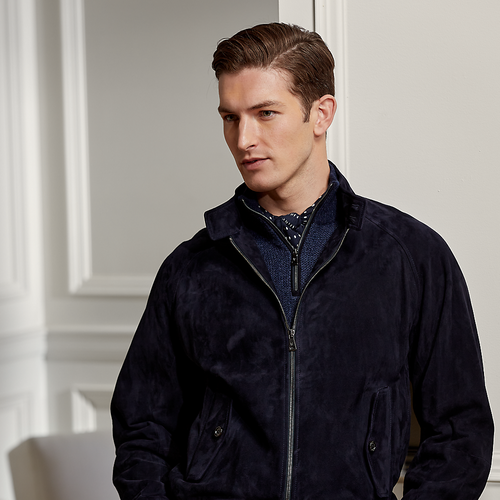 Veste Torrence en daim - Purple Label - Modalova