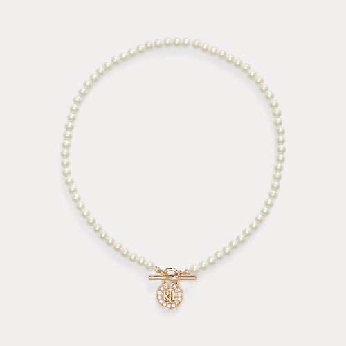 Collier pendentif logo perles fantaisie - Lauren - Modalova