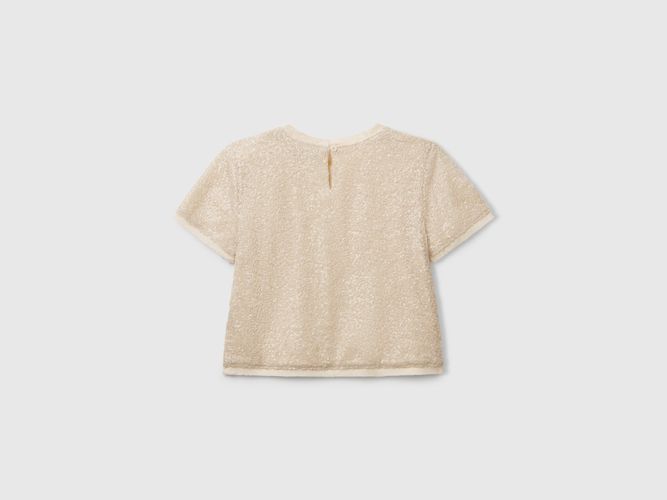 Benetton, Top À Paillettes, taille 2XL, Crème, Enfants - United Colors of Benetton - Modalova