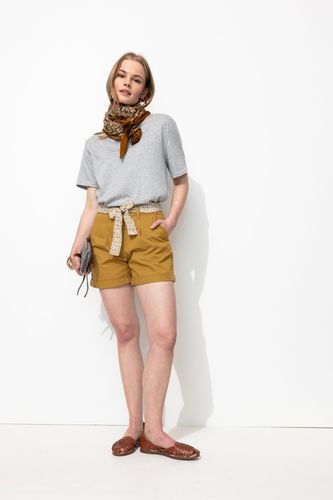 Short à pinces + ceinture Caramel 46 - Promod - Modalova