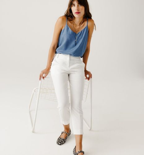 Pantalon cigarette Blanc - Promod - Modalova