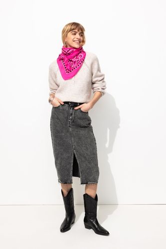 Jupe midi en jean Jeans gris - Promod - Modalova