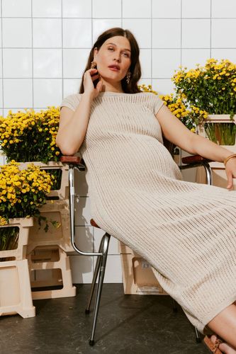 Robe-pull pailletée Sable - Promod - Modalova