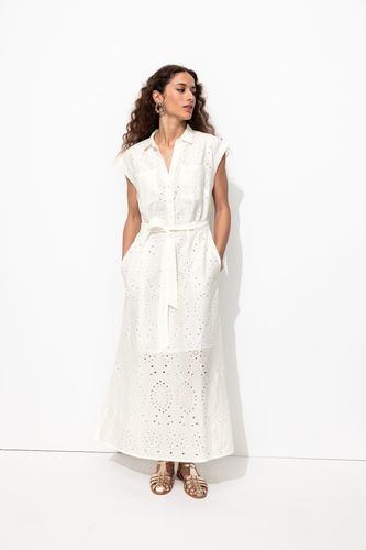 Longue robe broderie anglaise Ecru - Promod - Modalova