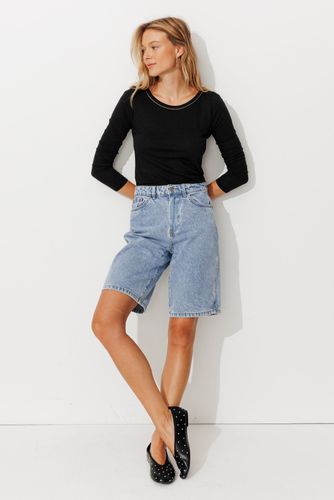 T-shirt col rond Noir XS - Promod - Modalova