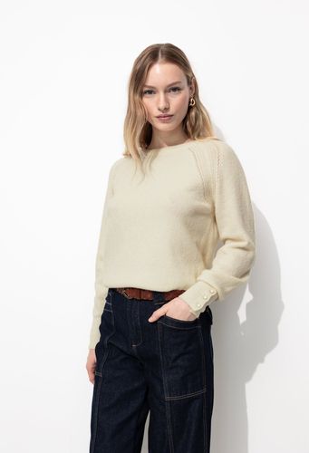 Promod Pull col rond Femme Ecru S - Promod - Modalova