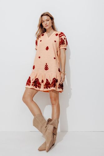 Robe babydoll brodée Ecru 40 - Promod - Modalova
