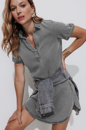 Robe-tunique en lyocell Jeans gris - Promod - Modalova