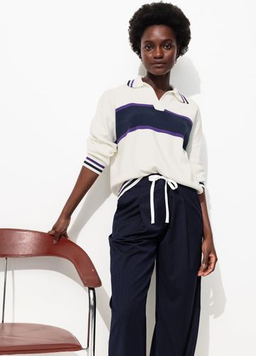 Pull polo rayé Rayé écru XXL - Promod - Modalova