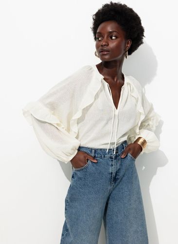 Blouse en coton plumetis Ecru L - Promod - Modalova