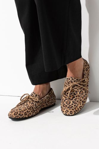 Mocassins cuir suédé léopard Imprimé camel - Promod - Modalova