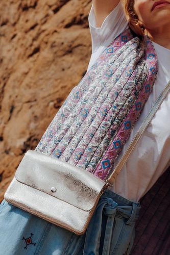 Sac en cuir irisé Argent Unique - Promod - Modalova