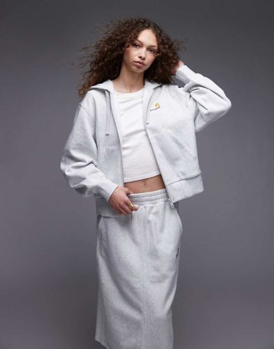 American Script - Sweat Ã  capuche zippÃ© - Gris chinÃ© Gris L female - Carhartt Wip - Modalova