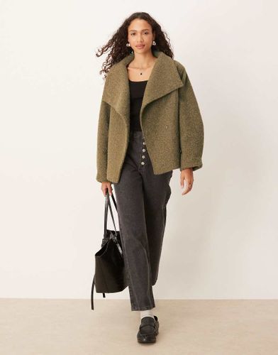Veste oversize confortable à col cheminée - Olive-Vert M - Asos Design - Modalova