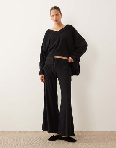 Staycation - Pantalon d'ensemble confort ample - Noir Noir M female - Free People - Modalova