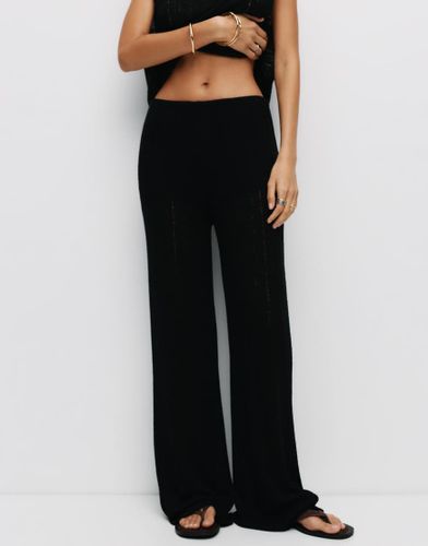 Pull & Bear - Pantalon en maille fine - Noir Noir XS female - Pull&bear - Modalova