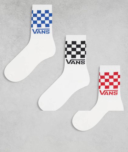 Classic - Lot de 3 paires de chaussettes Ã  carreaux - Blanc multicolore Blanc 46.5-50 unisex - Vans - Modalova