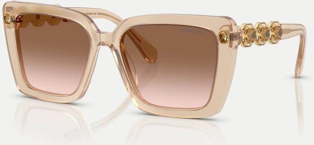 Lunettes de soleil carrÃ©es avec verres marron - Beige transparent-Neutre Neutre S female - Swarovski - Modalova