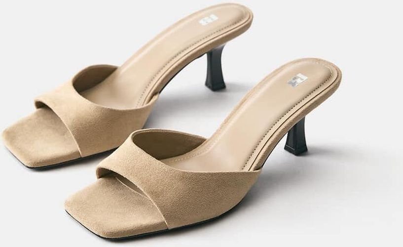 Pull & Bear - Sandales style mules à talon - Sable-multicolore 35 - Pull&bear - Modalova