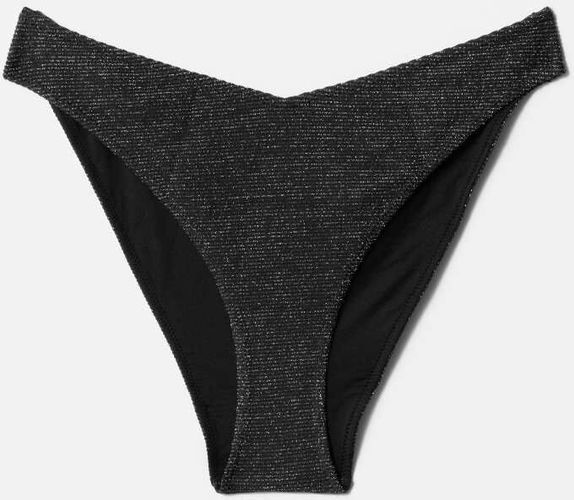 Bas de bikini échancré coupe en V à paillettes dorées - Noir Noir 38 female - & Other Stories - Modalova