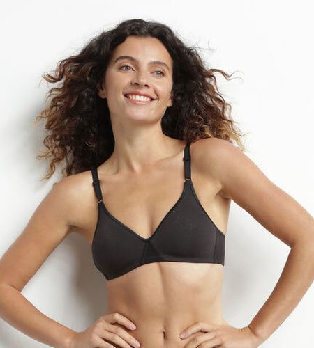 Soutien-gorge triangle sans armature en coton Noir Daily Noir 85C - Dim - Modalova