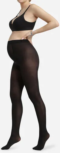 Collant de maternité opaque ceinture ultra extensible Style Mama Noir 3 - Dim - Modalova