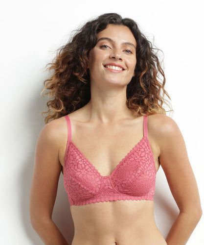 Soutien-gorge triangle sans armature dentelle florale Rose Daily Dentelle - Féminin - Taille 100D Rose 100D - Dim - Modalova