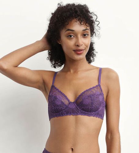 Soutien-gorge emboitant en tulle et dentelle Violet Fais-Moi Une Fleur - Féminin - Taille 85B Violet 85B - Dim - Modalova