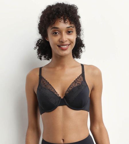 Soutien-gorge corbeille microfibre dentelle Noir Fais-Moi Une Fleur - Féminin - Taille 95A Noir 95A - Dim - Modalova