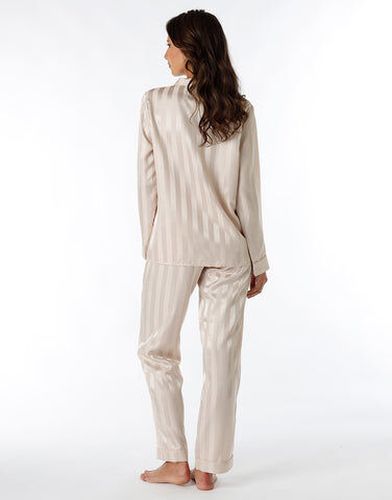 Pyjama long ouvert en satin amande Vert 40/42 - Dim - Modalova
