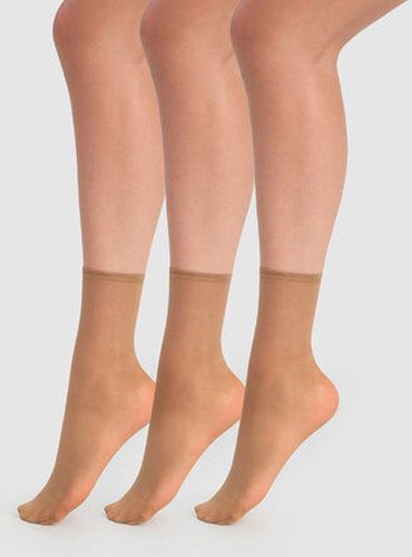 Lot de 3 socquettes transparentes canelle Beauty Resist 20D Beige 35/41 - Dim - Modalova