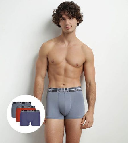 Lot de 3 boxers à ceinture 3D Bleu Rouge Gris Powerful Bleu 5 - Dim - Modalova