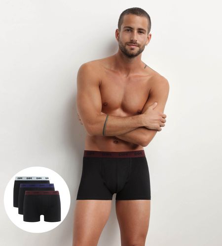 Lot de 3 boxers ceinture colorée Raisin Mix & Colors ATL_NR CT FLO/N 2 - Dim - Modalova